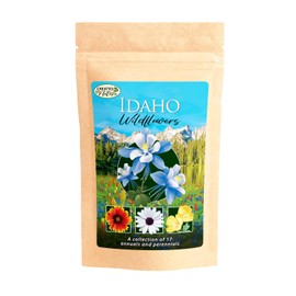 Idaho Wildflower Seed Mix, Covers 325 Sq Ft, 17 Flower Varieties, Over 53,000 Seeds - Created By Nature