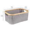 Foldable Bamboo Laundry Hamper without Lid - Decor Essentials for