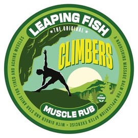 LEAPING FISH Climber's Muscle Rub - Essential Oil Recovery Balm - Massage Salve for Sore Muscles - Fast-Absorbing Post-Workout Moisturiser - 60g Tin