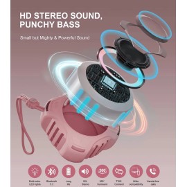 COMISO IPX7 Waterproof Floating Bluetooth Speaker with LED Light