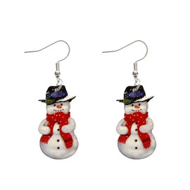 ROSTIVO Snowman Earrings for Women Cute Christmas Earrings Lightweight Acrylic Winter Dangle Earrings