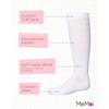 MeMoi Girls' Pointelle Cotton Blend Knee High Sock White 12