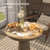21-Inch Wooden Lazy Susan Turntable – Premium Oak & Iron,