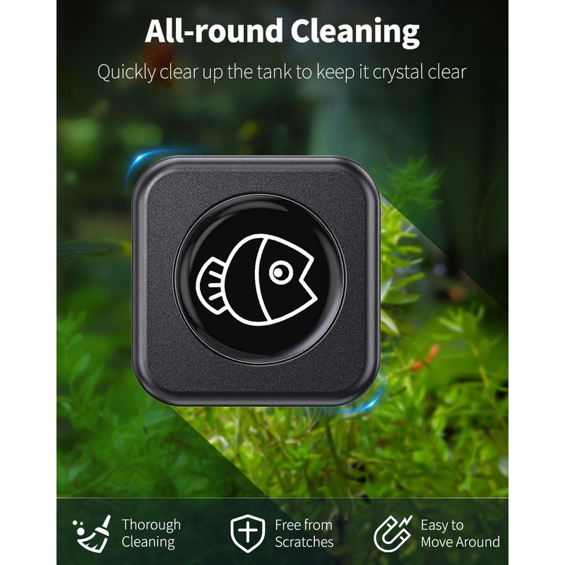 Pawfly Aquarium Magnetic Brush Fish Tank Glass Cleaner 1 Inch