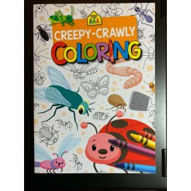 SCHOOL ZONE CREEPY-CRAWLY COLORING BOOK FOR KIDS, TO DEVELOP FINE MOTOR SKILLS