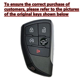 EJOAOJE Smart Key Protective Shell for Chevy Key Fob Cover with Keychain Fits for Chevy Silverado 1500 GMC Sierra 1500 Silverado Sierra 2500HD 3500HD Remote Key Vehicle Accessories