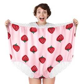 Big Mom Undies Underwear Pink Strawberry Funny Gag Gift Oversized Giant Granny Panties Novelty Underwear