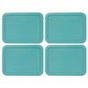 Pyrex 7210-PC 3 Cup Turquoise Rectangle Plastic Food Storage Lid