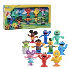 Sesame Street Neighborhood Friends Deluxe Figures 10pk New With Box
