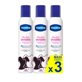 Vaseline Double Invisible Antiperspirant for Women 250 ml | 48h Sweat Protection & Long-lasting Freshness Pack of 3