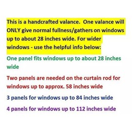 "Handmade" Red Cherry Fruit Valance Green Leaf Orchard Kitchen Farmhouse Window Curtain