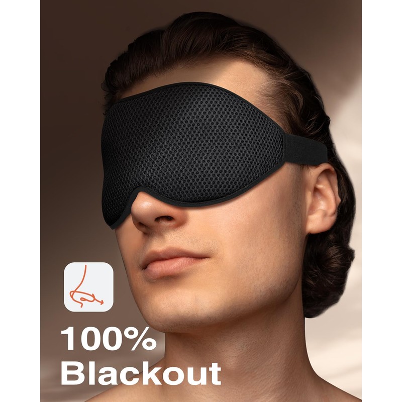 MABAO Sleep Mask for Side Sleeper, Eye Mask for Sleeping
