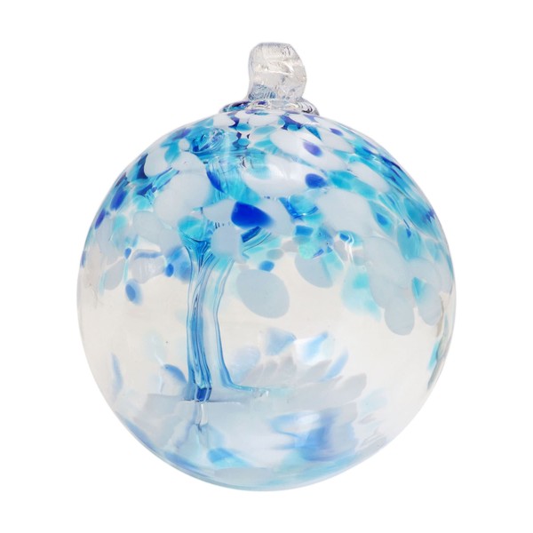 Dale Tiffany Hand Blown Glass, 6" Diameter Aqua, Tree of
