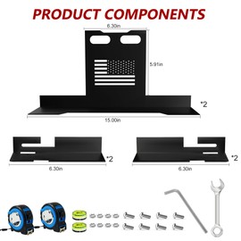 Upgraded Heavy Duty Wheel Alignment Tool Kit, Rust-Proof Coating Automotive Toe Alignment Tools with 2 Tape Measures Hub Stands Balancing Plates for Cars Trucks Jeeps SUVs Trailers