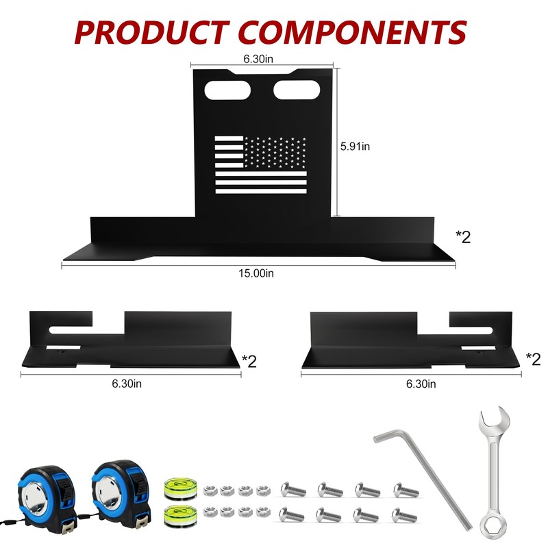 Upgraded Heavy Duty Wheel Alignment Tool Kit, Rust-Proof Coating Automotive