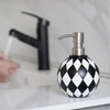 Black and White Soap Dispenser with Rust Proof Pump, Refillable