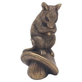 The Leonardo Collection Reflections Mouse On Mushroom Figurines Statues For Home Decor | Ideal Ornaments Friendship Gifts For Women & Men | Lovely Table Centerpiece & Living Room Accessories