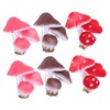 ORFOFE Unique 3-Headed Mushrooms 6pcs Foam Mushroom Figurines Natural Garden