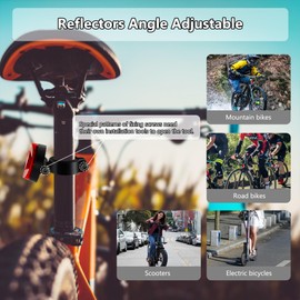 Airtag Bicycle Mount, Reflectors Bicycle Mount 25 ~ 32 mm, Anti-Theft GPS Tracker Case for Bicycles, Electric Bicycles, Mountain Bicycle Accessories, Waterproof AirTag Holder for Bicycles
