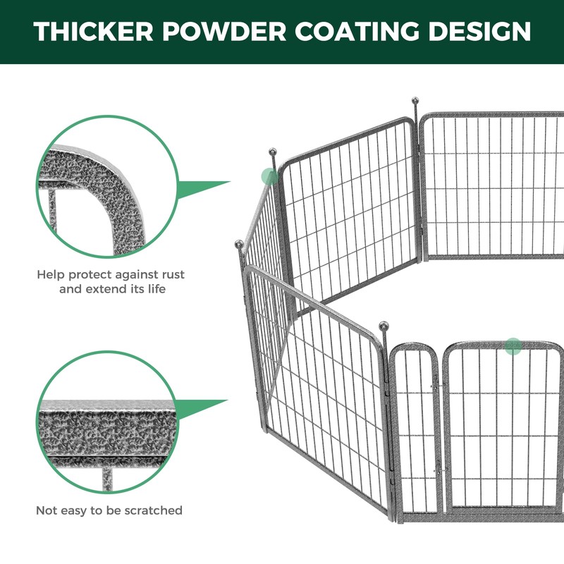 FXW Aster Dog Playpen Designed for Yard, 8 Panels