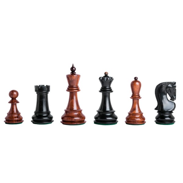 The House of Staunton - The Zagreb Elite Chess Set - Pieces Only - 3.875" King - Golden Rosewood & Ebonized Boxwood