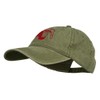 Outline Image of a Parrot Embroidered Washed Cap - Dark