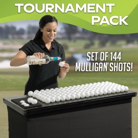 GoSports Mulligan Shots 144 Pack of Golf Ball Shot Glasses with Lids - Funny Golf Gifts for Men