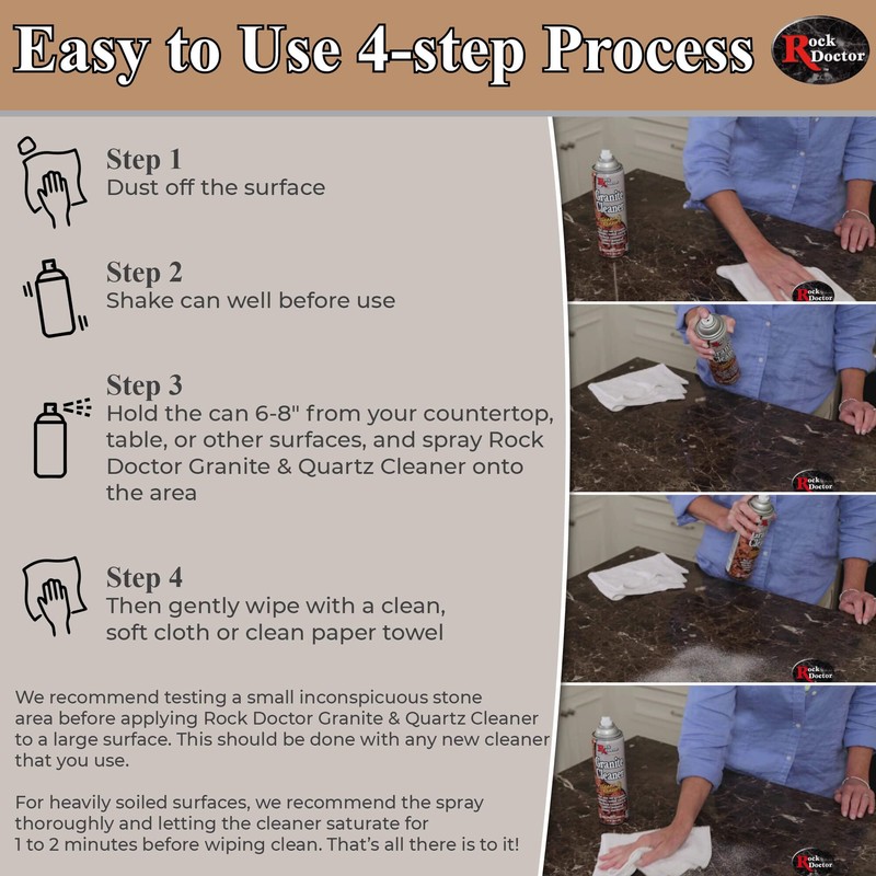 Rock Doctor Granite Cleaner - Cleans& Renews Surfaces - (18