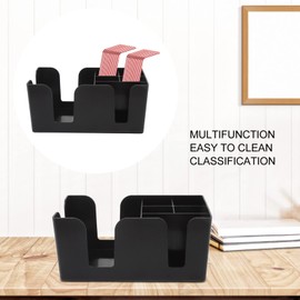 Coffee Station Organizer ABS Multifunction Classification Upright with 6 Compartments Keep Desk Tidy Easy to Clean Applicable Scenarios