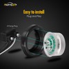 Partsam Pair 2" Clear/Red Flush Mount Mini-Reflex Side Marker LED