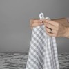 100% Cotton Tea Towel - Grey Gingham Check Pattern, Pack