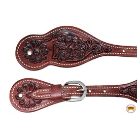 HILASON Western Spur Straps Leather Mahogany