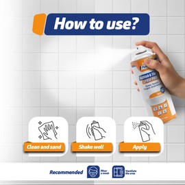 Fix & Fusion Bathtub & Tile Spray Paint, Multi-Surface Coating for Bathroom & Kitchen, High Adhesion, Water-Resistant, for Porcelain, Ceramic, Fiberglass, Countertops & More, White 13.5 oz (Pack of 1)
