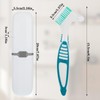 Lusofie 2Pcs Denture Brush, Effective Denture Toothbrush with Carrying Case
