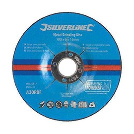 Silverline 699791 Metal Grinding Discs 10pk 100 x 6 x 16 mm