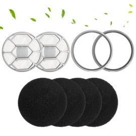 Hepa - Filtro de esponja de repuesto compatible con Oneisall & Afloia & Homeika Pet Grooming Kit & Vacuum (2 filtros Hepa + 4 esponjas)