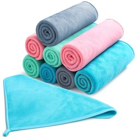 Delento Mikrofasertücher 8er Pack, Allzwecktücher Putzlappen Wiederverwendbare Reinigungstücher 30x30cm Putztücher Reinigungstuch für Küche, Haushalt, Geschirr, Fenster, Auto