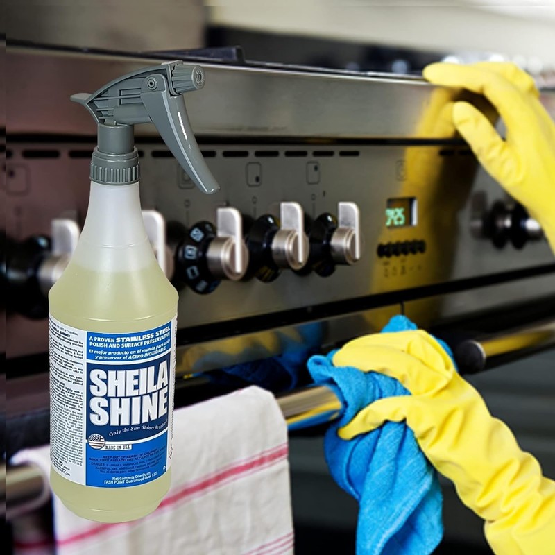Sheila Shine 32oz Stainless Steel Cleaner and Polish - Cleans,