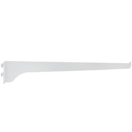 Stone Harbor Hardware Single Track Shelf Bracket, 14 Inches, White