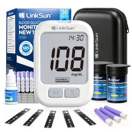 GT-600 Glucose Monitor for Pregnancy & Seniors, 100 Strips & Safety Lancets