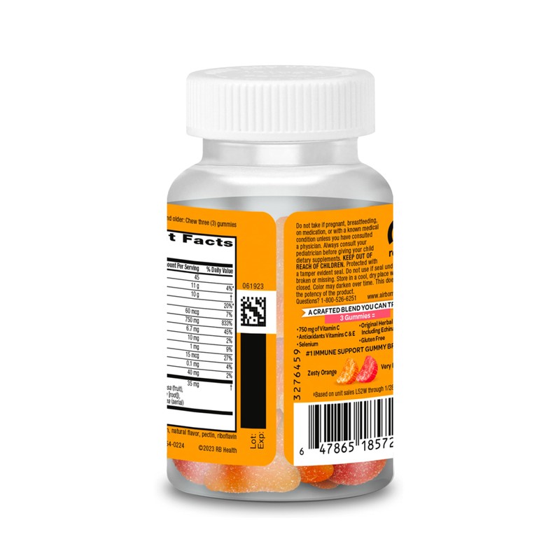 Airborne Vitamin C 750mg (per Serving) Assorted Fruit Flavored Gummies