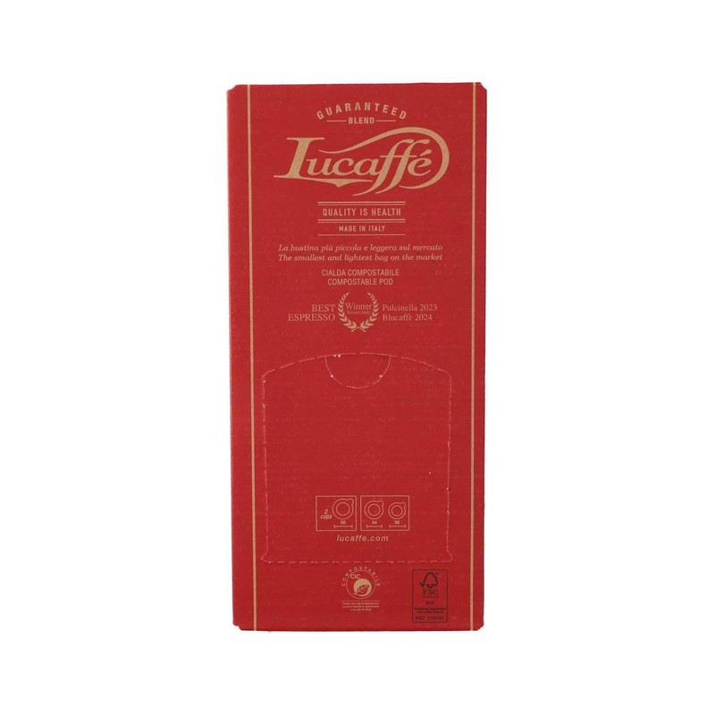 Lucaffe' Pulcinella Double shot ESE Espresso paper pods 14g. 1