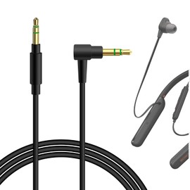 GEEKRIA Audio Cable Compatible with Sony WI-1000XM2 WH-ULT900N WH-XB920N WH-XB910N WH-1000XM5 WH-1000XM4 INZONE H5 Headphones Cable, 1/8" (3.5mm) to 3.5mm Replacement Stereo Cord (4 ft/1.2 m)