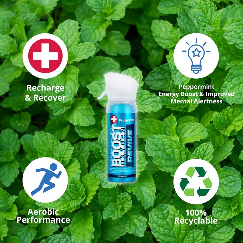 Boost Oxygen Pocket Size Revive Peppermint Aroma 3L Canister |