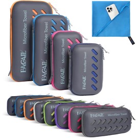 Bagail Microfibre Towel, Compact, Ultra-Light, Quick-Drying, with Breathable EVA Case, Sports Towel, Beach Towel, Travel Towel, Bath Towel