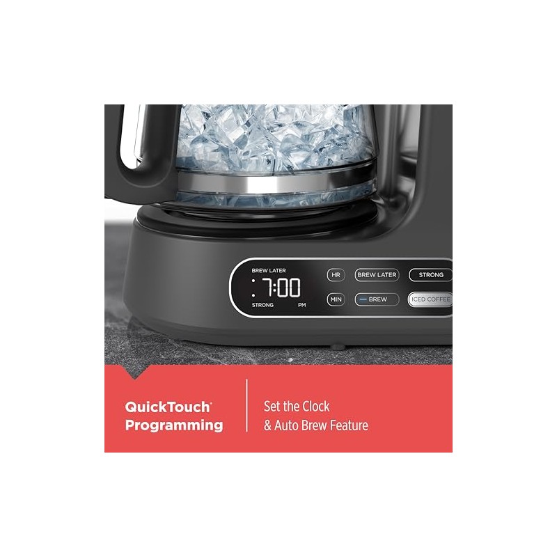 BLACK+DECKER Split Brew 12-Cup Digital Coffee Maker, CM0122, Iced or
