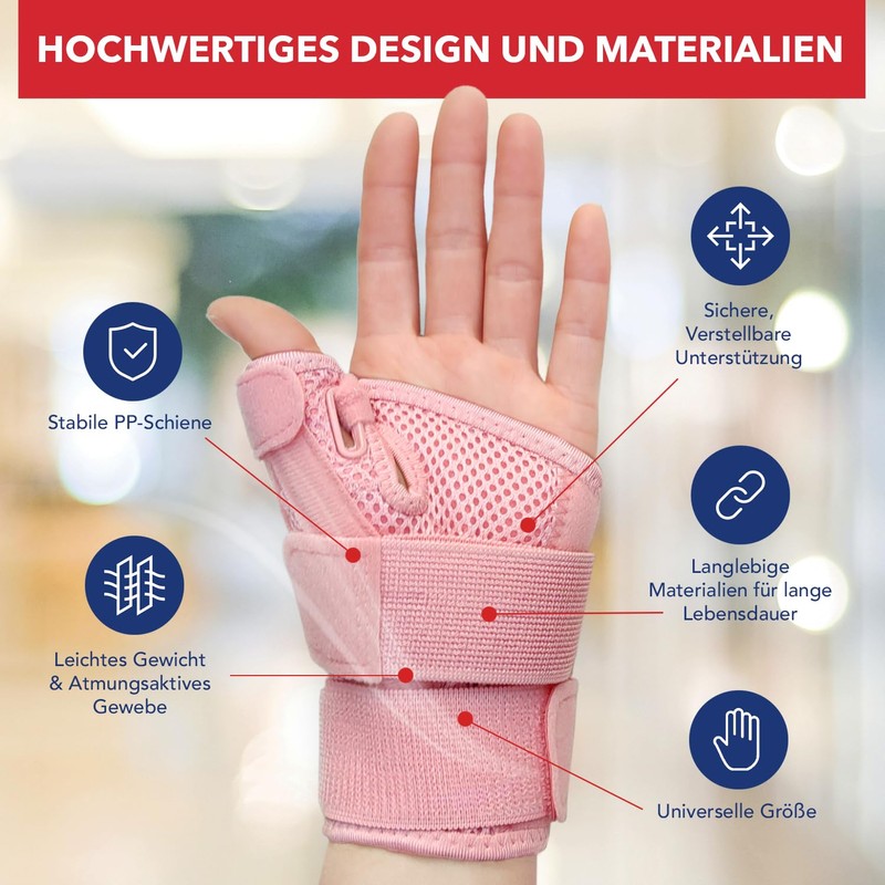 Dr. Arthritis Doctors Designed Wrist Bandage, Thumb Brace Left/Right, Wrist