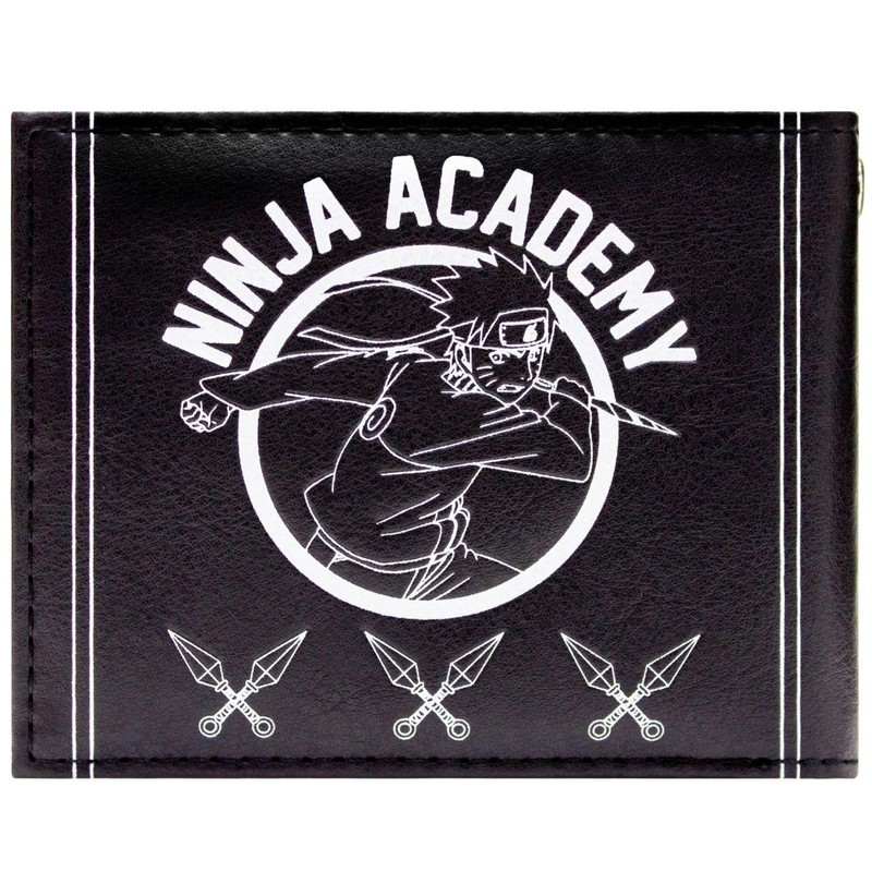 Hidden Leaf Ninja Academy Black Wallet, black, Bi-fold
