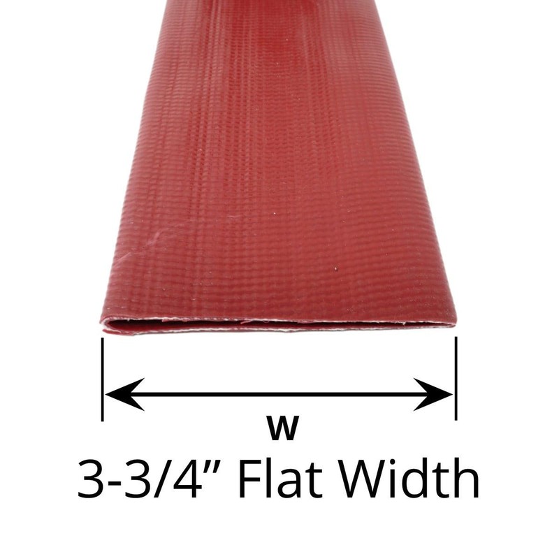 Gloxco 2" Red Heavy Duty Lay Flat Hose for Discharge