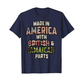 Jamaican And British Made In America Mix Heritage Vintage T-Shirt